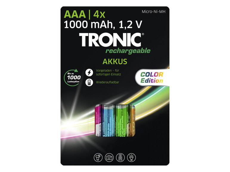 TRONIC® Nabíjateľné batérie Ni-MH Ready 2 Use