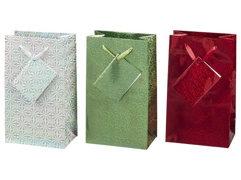 crelando® Darčekové tašky (strieborná/zelená/červená
