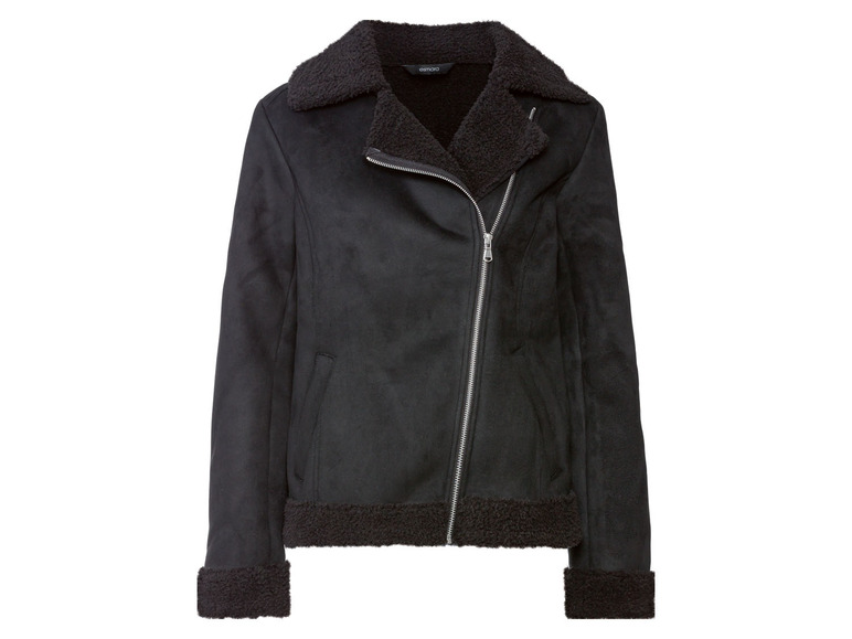 esmara® Dámska bunda s podšívkou z umelej jahňacej kožušiny (40