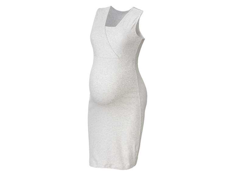 esmara® Dámske rebrované tehotenské šaty (L (44/46)