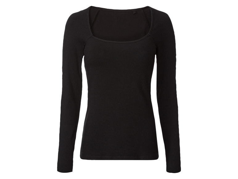 esmara® Dámske rebrované tričko s dlhým rukávom (L (44/46)