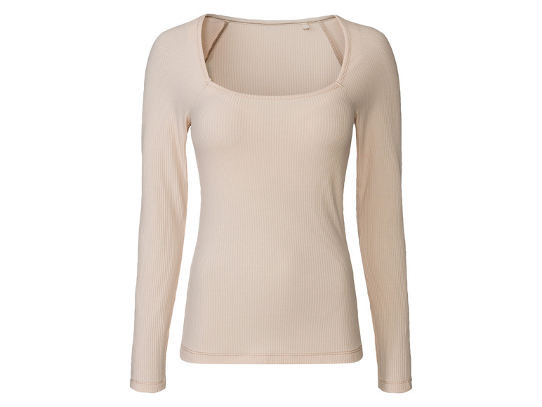 esmara® Dámske rebrované tričko s dlhým rukávom (M (40/42)