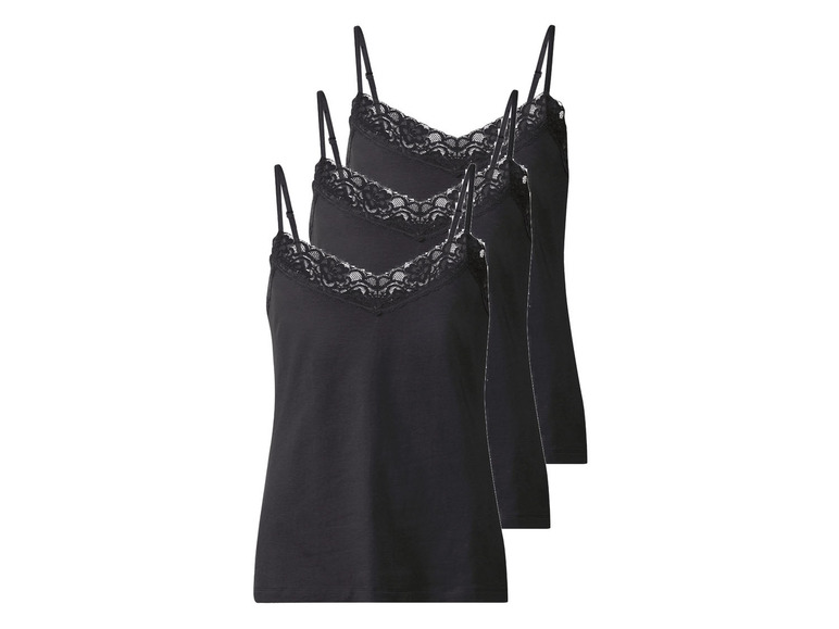 esmara® Dámske tielko s úzkymi ramienkami a čipkou