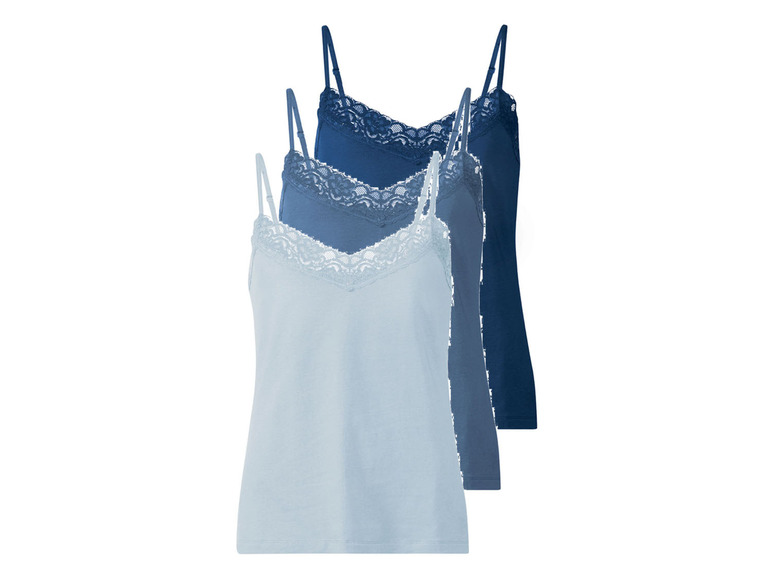 esmara® Dámske tielko s úzkymi ramienkami a čipkou