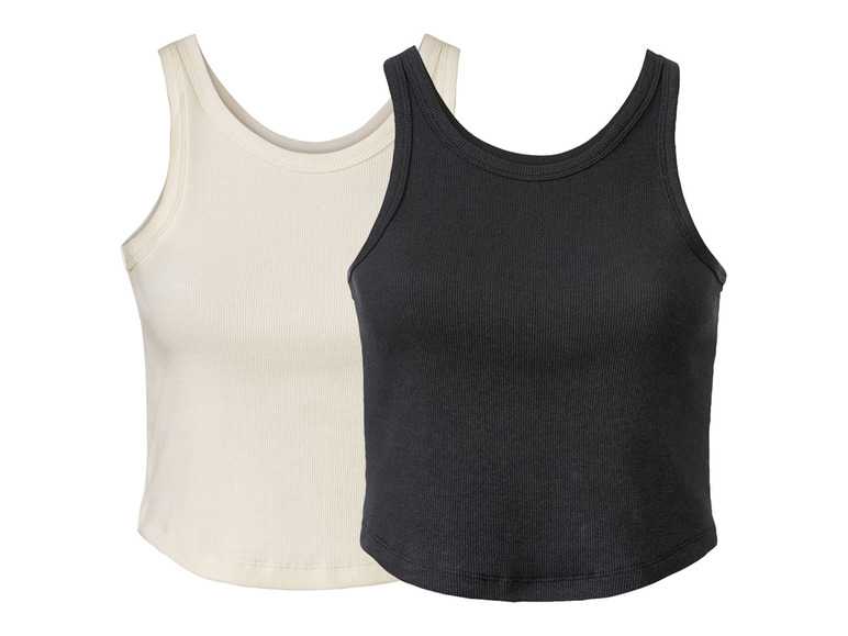 esmara® Dámsky krátky top s rebrovaným vzorom