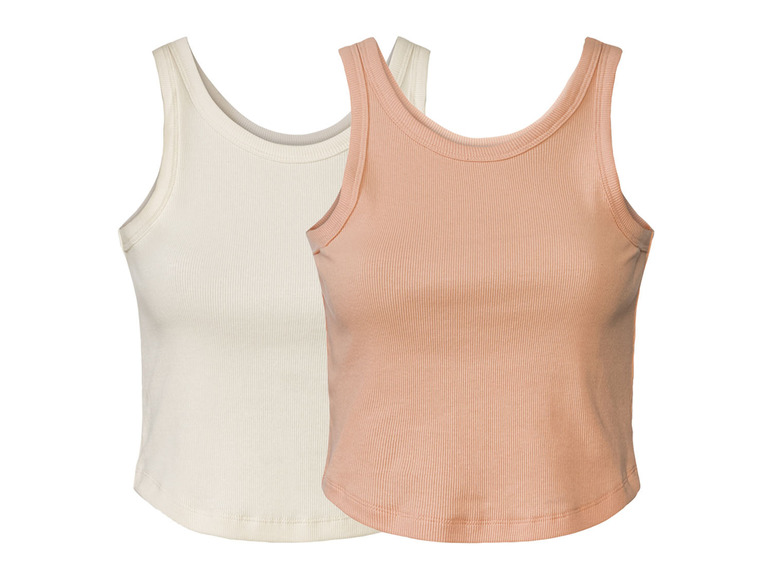 esmara® Dámsky krátky top s rebrovaným vzorom