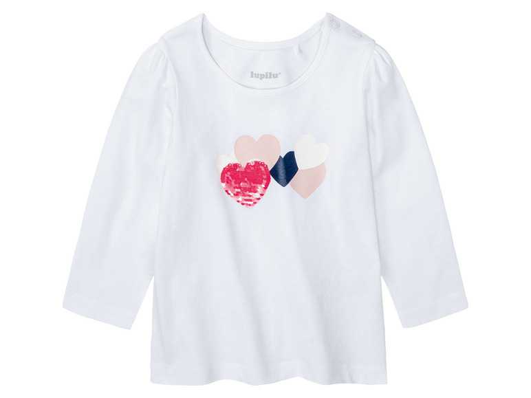 lupilu® Dievčenské tričko s dlhým rukávom (86/92