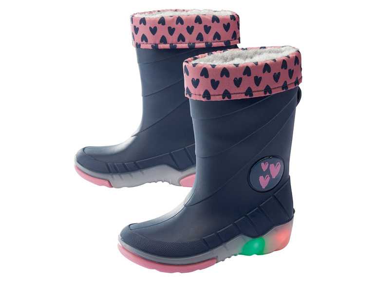 lupilu® Dievčenské zateplené gumáky s LED svetlom (28/29