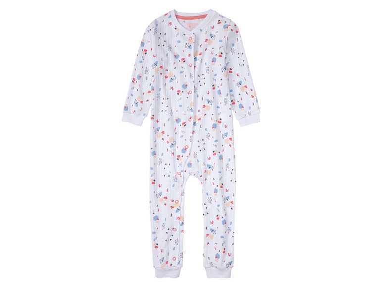 lupilu® Dievčenský bavlnený overal na spanie pre bábätká BIO (86