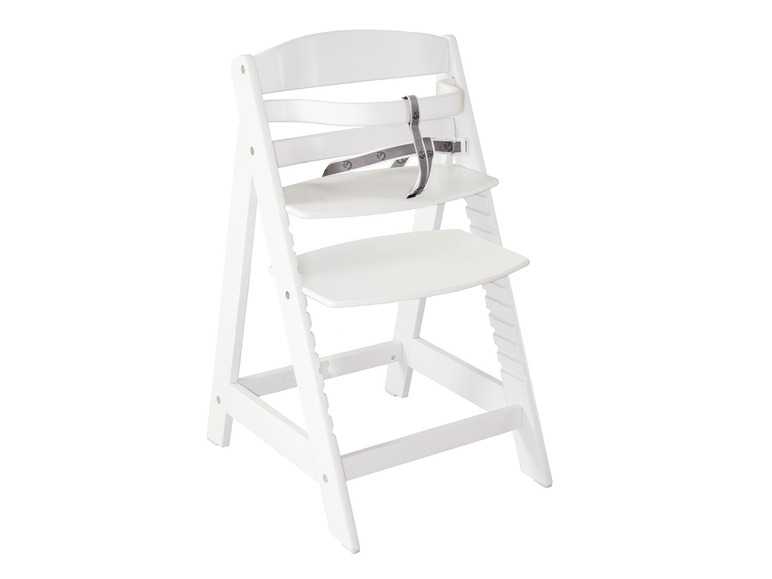 roba Detská drevená vysoká jedálenská stolička Sit Up (biela) roba